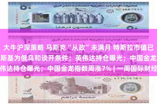 大牛沪深策略 马斯克“从政”未满月 特斯拉市值已蒸发1.65万亿元；泽连斯基为俄乌和谈开条件；英伟达持仓曝光；中国金龙指数周涨7% | 一周国际财经