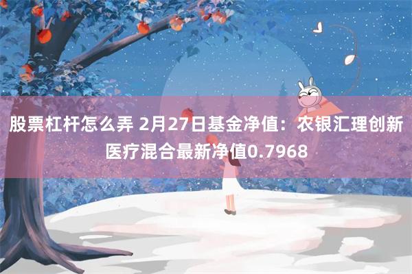 股票杠杆怎么弄 2月27日基金净值：农银汇理创新医疗混合最新净值0.7968